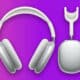 airpods max on purple background