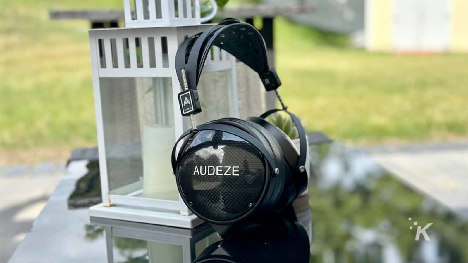 Audeza headphones close-up.