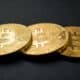 bitcoin cryptocurrency on table
