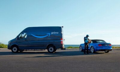 amazon key delivering package to a ford car