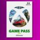 In the image, a person is being offered a 24-month subscription to a game pass ultimate. Full Text: 24 MONTHS GAME PASS Ultimate