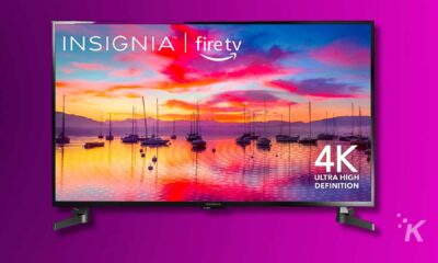 The image is showing a FireTV 4K Ultra High Definition Insignia. Full Text: INSIGNIA" | firetv 4K ULTRA HIGH DEFINITION INSIGNIA