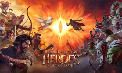 A heroic anime character battles against a digital composite of enemies in an action-packed adventure game based on the popular action-adventure film and strategy video game series, "The Lord of the Rings: Heroes of Middle-Earth".