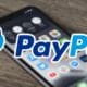 paypal logo on blurred background