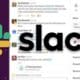 slack logo on blurred background