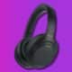 sony wh-1000xm4 headphones on purple background