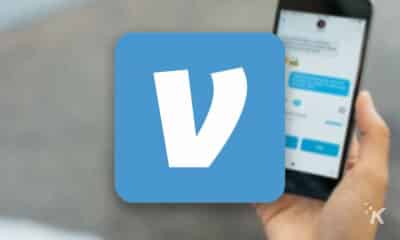 venmo app on blurred background