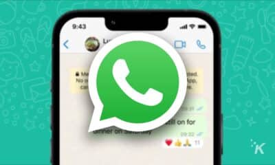 whatsapp logo on blurred background