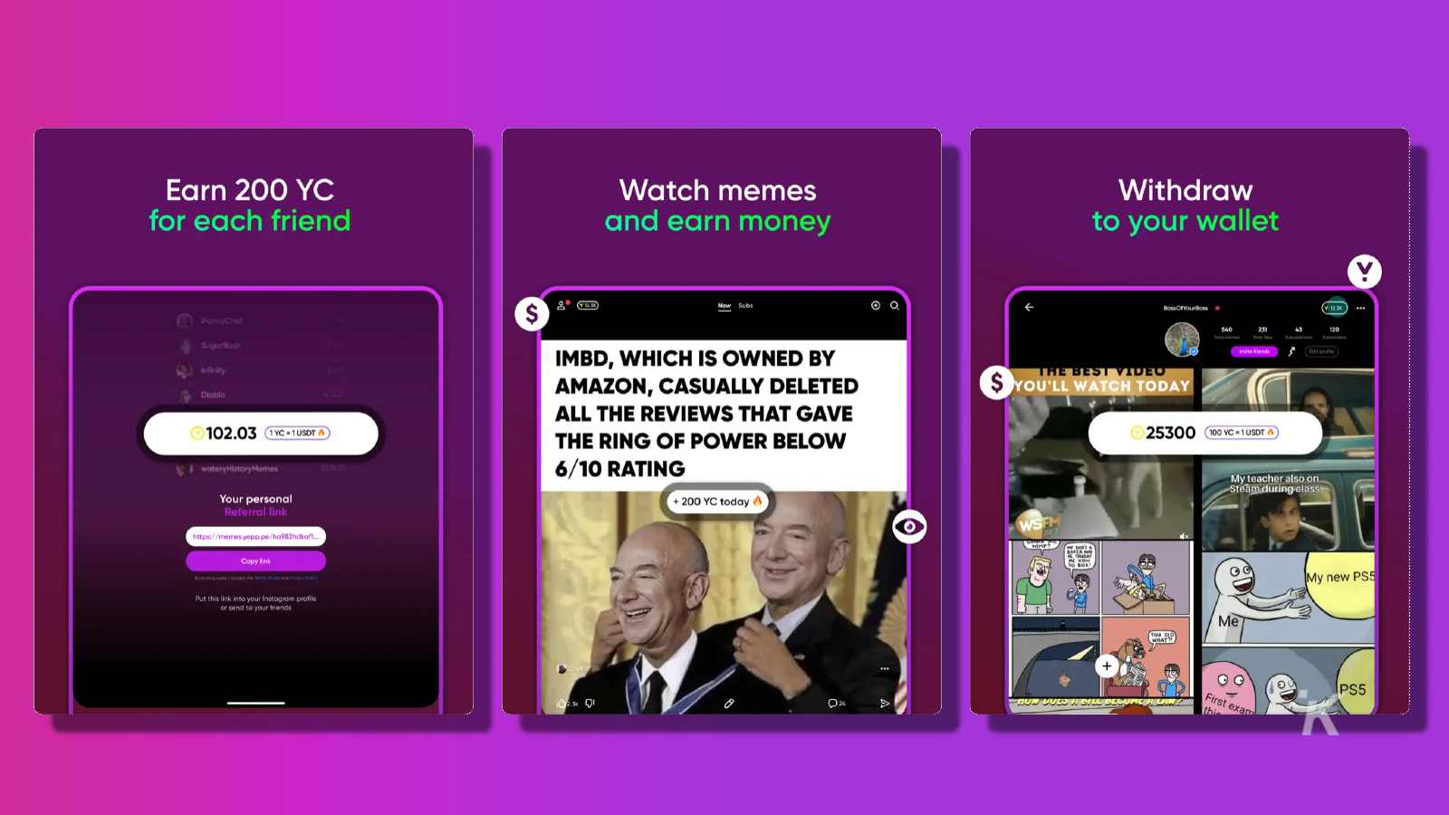 yep app on a purple background