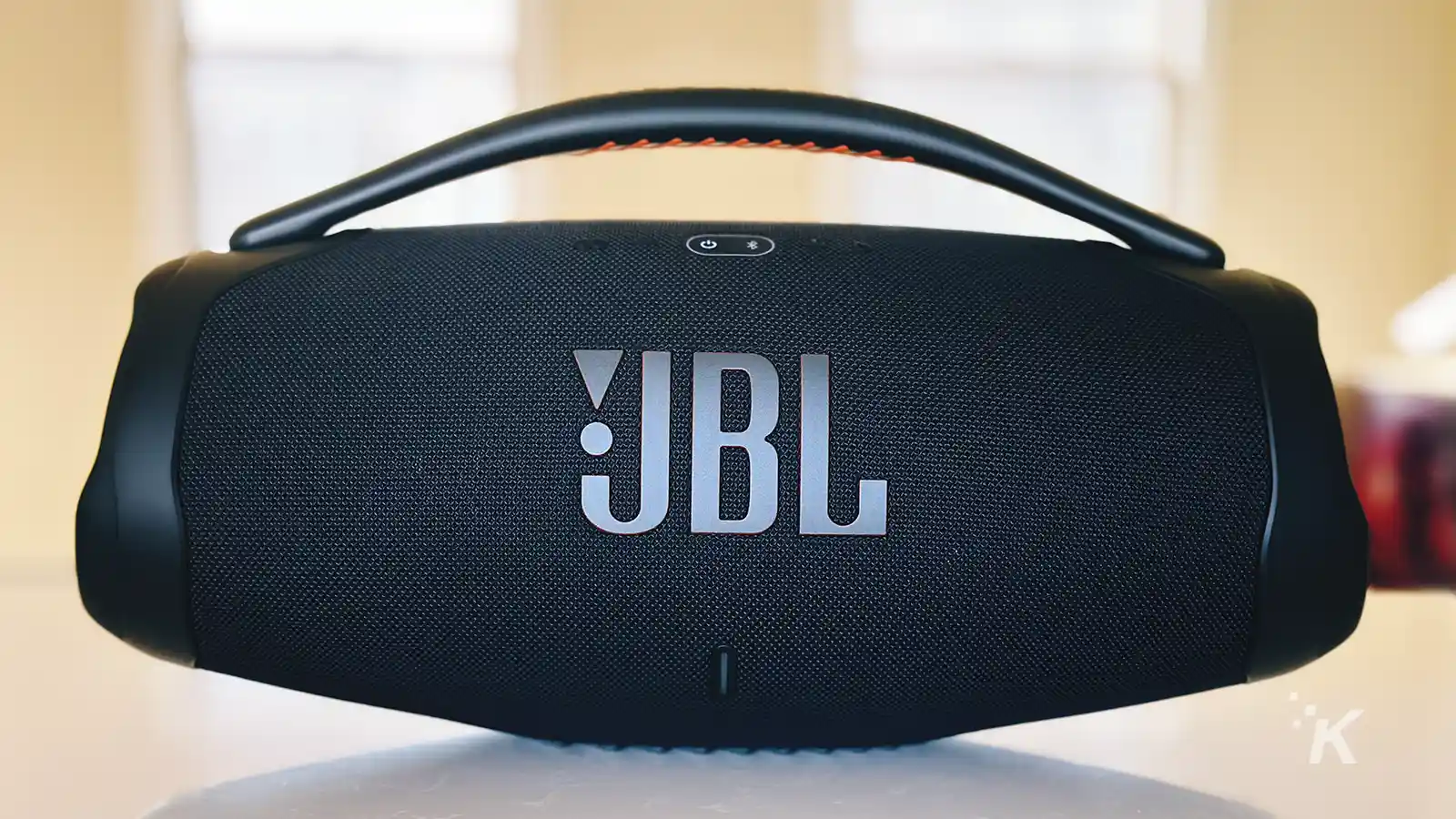 JBL Boombox 3 portable speaker black on a table front