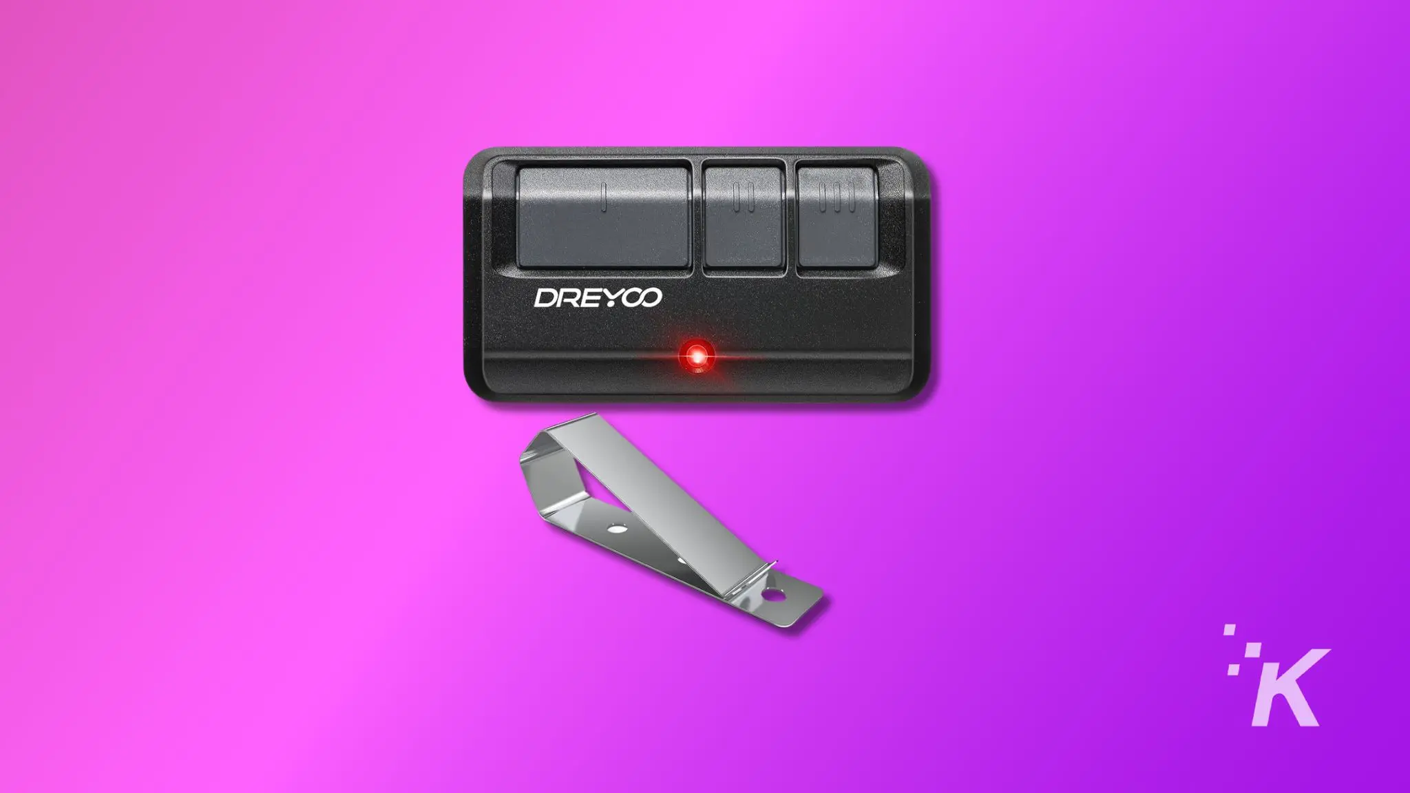 A image showing garage door opener remote along with visor clip