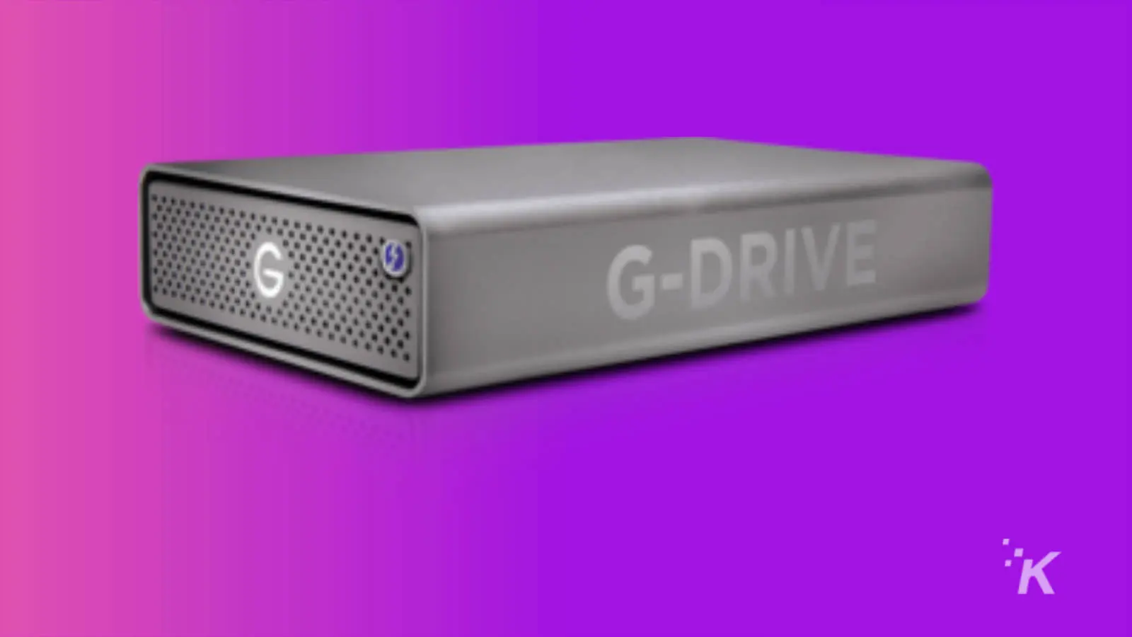 sandisk pro 12tb external drive backup on purple background
