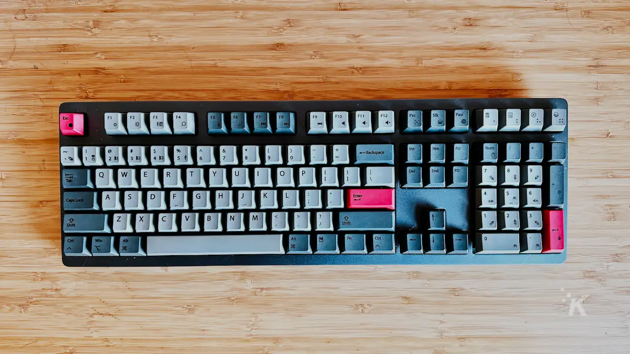 wombat keyboard for mac on a desk